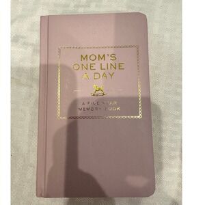 Chronicle Books Mom's One Line A Day Five Year Memory Book Mauve Gold Good 6x4